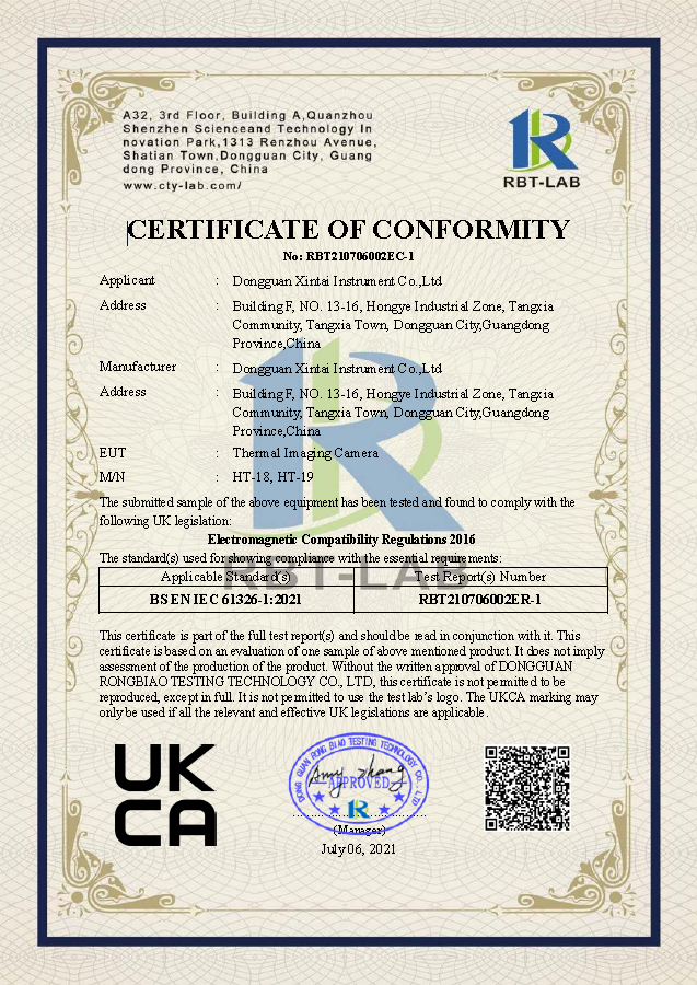 RBT210706002EC-1 UKCA-EMC 红外热成像仪 HT-18/19