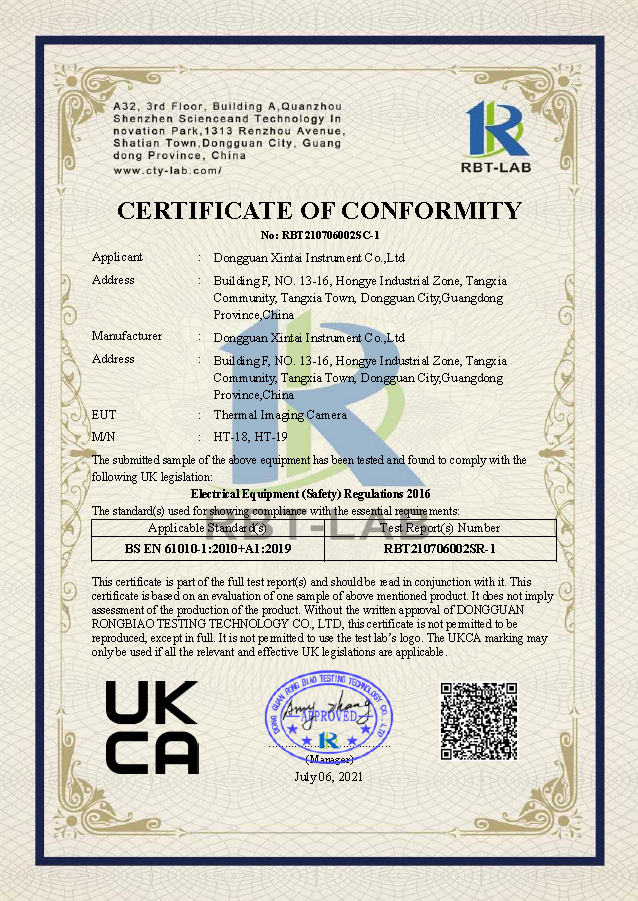 RBT210706002SC-1 UKCA-LVD 红外热成像仪 HT-18/19